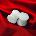 Solid Acrylic White Saddle Plug