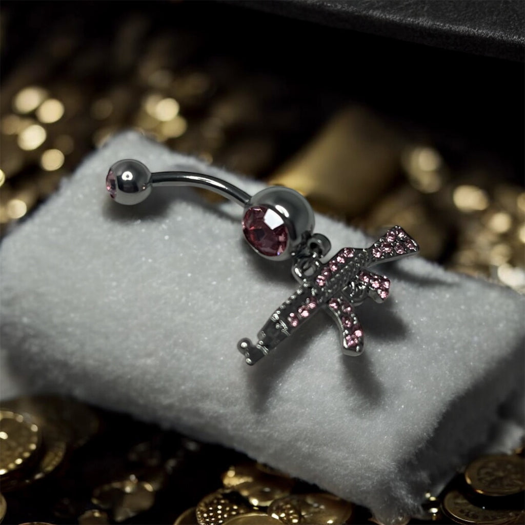 AK47 Belly button ring