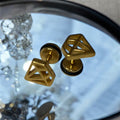 Surgical Steel Fake Plug With Inlay Diamond