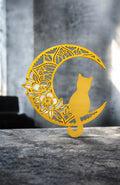 Cat and Moon Wall Art